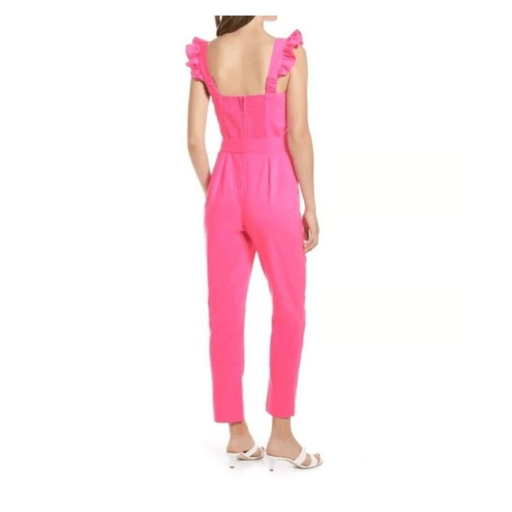 New Lilly Pulitzer Eppley Jumpsuit Prosecco Pink Size 0 Women - Picture 3 of 4